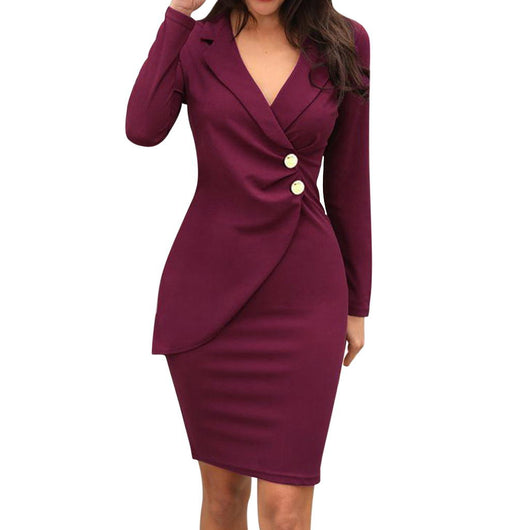 Vestido Largo de Botones con Cintura Marcada - Image 36
