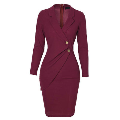 Vestido Largo de Botones con Cintura Marcada - Image 43
