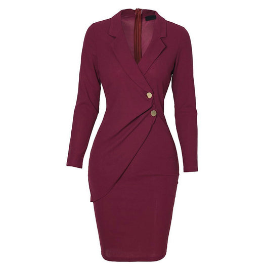 Vestido Largo de Botones con Cintura Marcada - Image 43