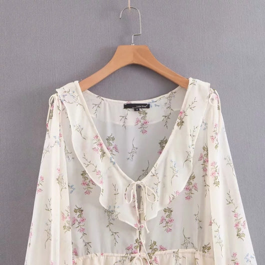 Vestido con Volantes y Cintura Definida - Image 11