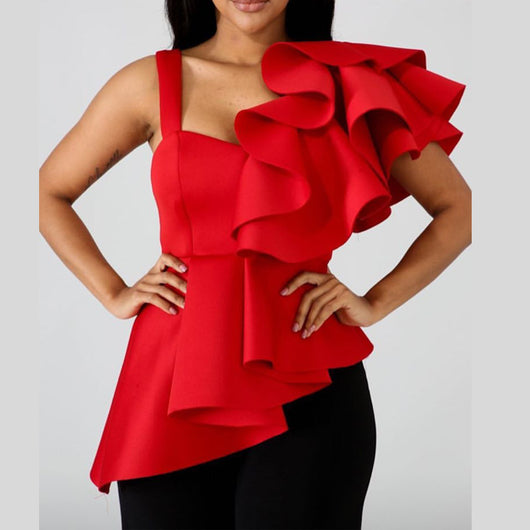 Blusa con Volantes y Diseño Asimétrico - Image 10