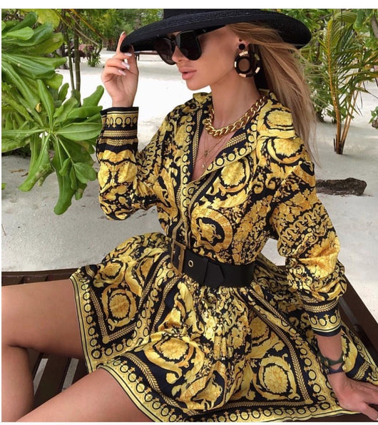Vestido Camisero con Estampado Totem - Image 9