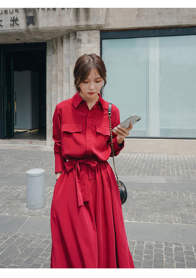 Vestido Camisero con Cintura Marcada - Image 23
