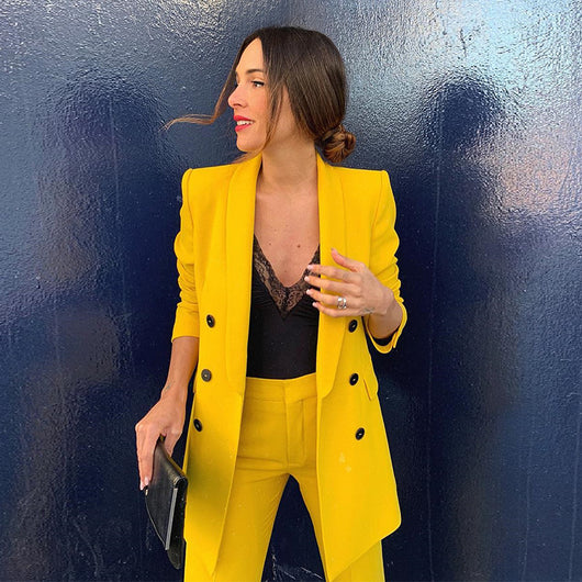 Blazer Amarillo Elegante para Mujer - Image 6