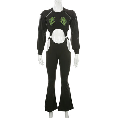 Jumpsuit Largo Bordado con Mangas Largas - Image 26