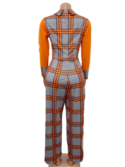 Jumpsuit Elegante con Costuras de Contraste y Piernas Anchas - Image 23