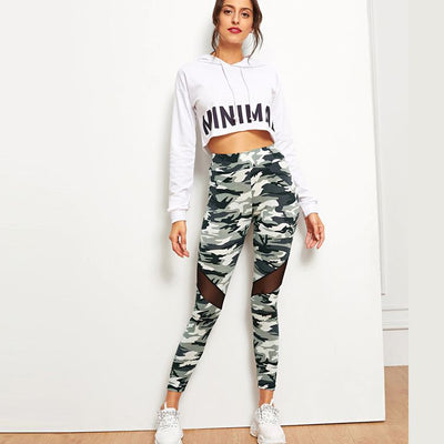 Leggings Deportivos Yoga con Estampado Camuflaje y Cintura Alta - Image 27