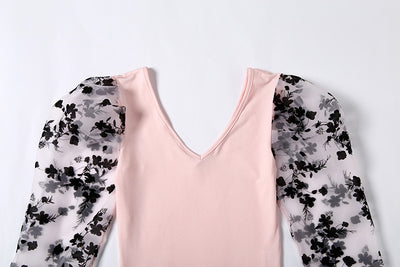 Jumpsuit Elegante de Malla Bordada Manga Larga Escote en V - Image 18