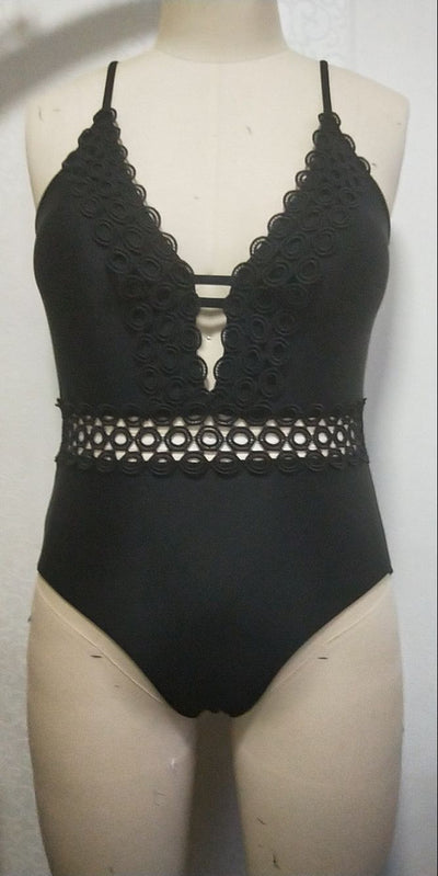 Traje de Baño Enterizo con Encaje Elegante - Image 21