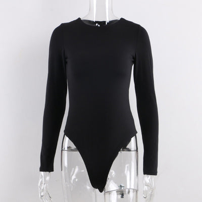 Body Ajustado Manga Larga Cuello Tubo Sexy para Mujer - Image 12