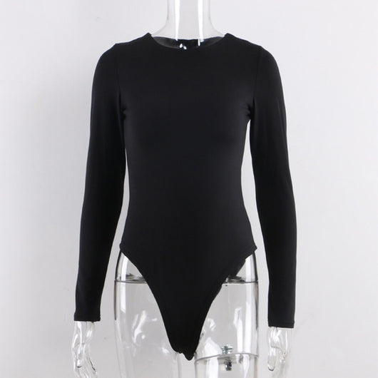 Body Ajustado Manga Larga Cuello Tubo Sexy para Mujer - Image 12
