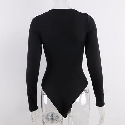 Body Ajustado Manga Larga Cuello Tubo Sexy para Mujer - Image 13