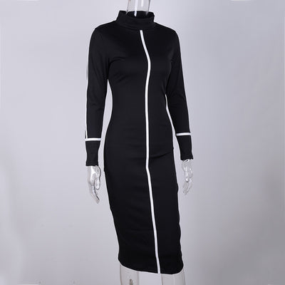 Vestido de Cuello Alto y Manga Larga - Image 31