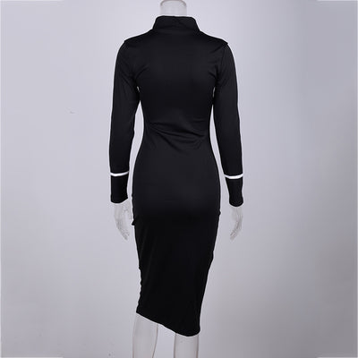 Vestido de Cuello Alto y Manga Larga - Image 32