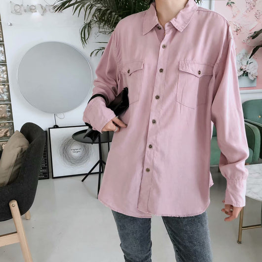 Camisa Suelta de Manga Larga con Botones para Mujer - Image 16
