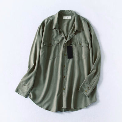 Camisa Suelta de Manga Larga con Botones para Mujer - Image 18