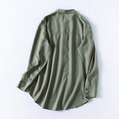 Camisa Suelta de Manga Larga con Botones para Mujer - Image 19