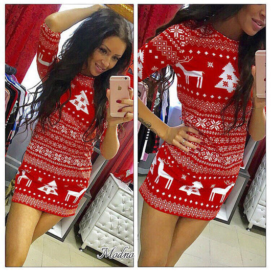 Suéter Navideño para Mujer con Diseño de Reno - Tejido Cálido Talla Grande - Image 11