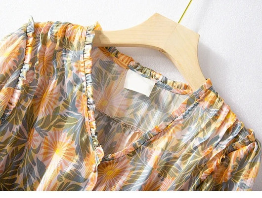 Camisa Suelta de Manga Larga Estilo Linterna - Image 7