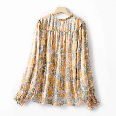 Camisa Suelta de Manga Larga Estilo Linterna - Image 16