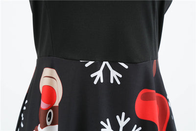 Falda Vintage Navideña con Cuello Redondo y Estampado - Image 16
