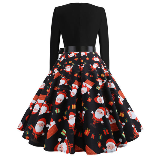 Falda Vintage Navideña con Cuello Redondo y Estampado - Image 21