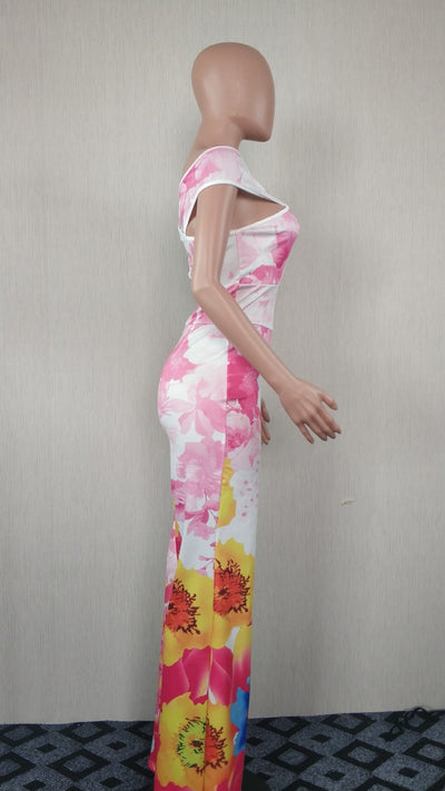 Jumpsuit Estampado con Pantalón Acampanado - Image 14