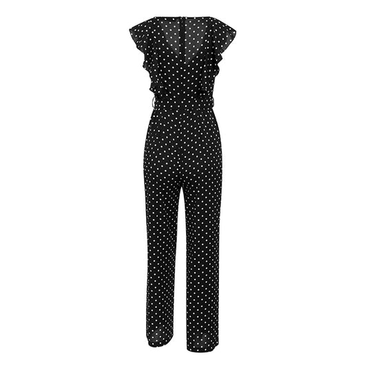 Jumpsuit con Volantes y Estampado de Olas - Image 7