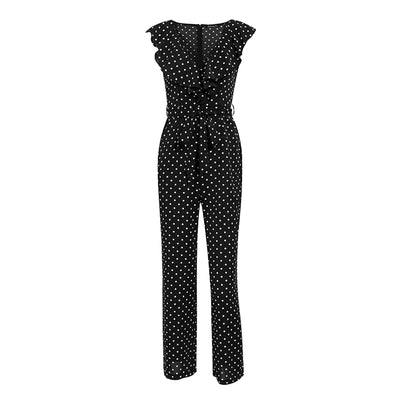 Jumpsuit con Volantes y Estampado de Olas - Image 8