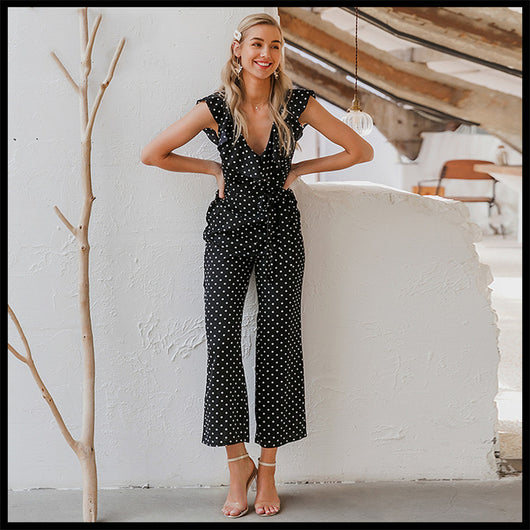 Jumpsuit con Volantes y Estampado de Olas - Image 13