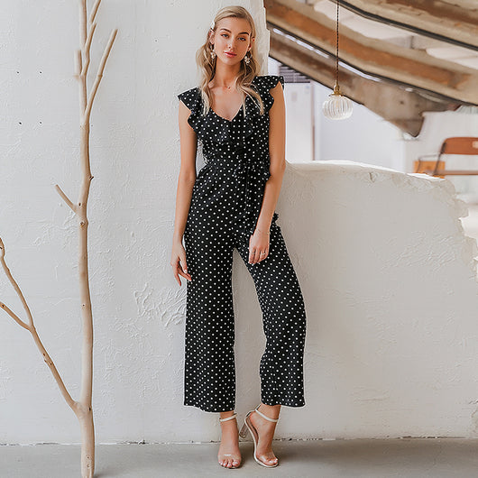 Jumpsuit con Volantes y Estampado de Olas - Image 14