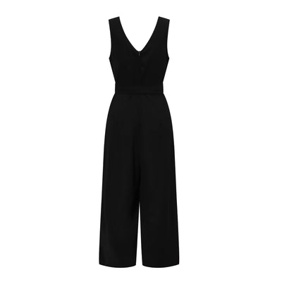 Jumpsuit con Escote en V, Halter y Cinturón - Image 32