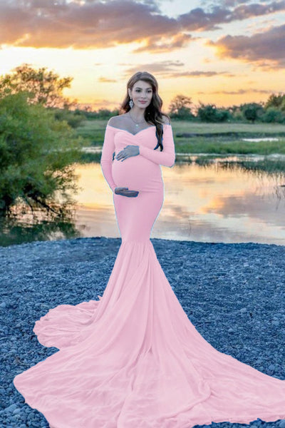 Falda Premamá Escote V Elegante para Sesión Fotográfica - Image 10