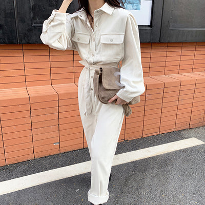 Jumpsuit de Cintura Alta Abotonado al Frente - Image 7
