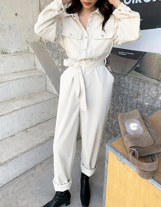 Jumpsuit de Cintura Alta Abotonado al Frente - Image 14