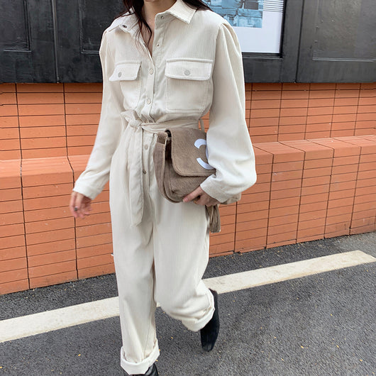 Jumpsuit de Cintura Alta Abotonado al Frente - Image 17