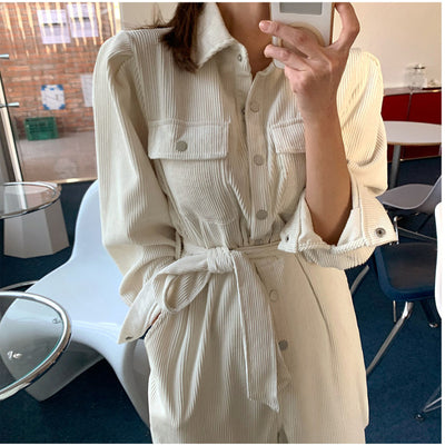 Jumpsuit de Cintura Alta Abotonado al Frente - Image 18