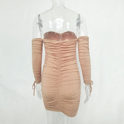Vestido Bandage Ajustado Hombros Descubiertos Manga Larga para Fiesta - Image 29