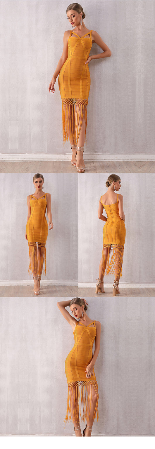 Vestido Bandage con Flecos - Image 5