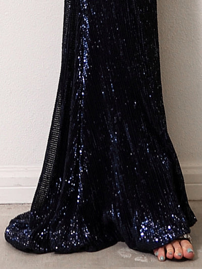 Vestido de un Hombro con Lentejuelas Brillante - Image 18