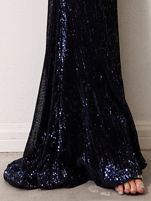 Vestido de un Hombro con Lentejuelas Brillante - Image 18