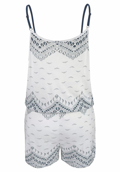 Jumpsuit Elástico con Estampado de Olas y Cintura Ajustable - Image 6