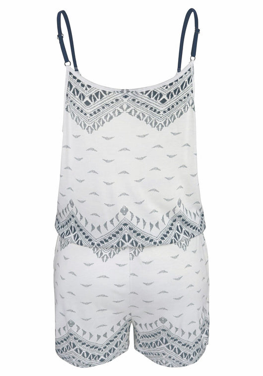 Jumpsuit Elástico con Estampado de Olas y Cintura Ajustable - Image 6