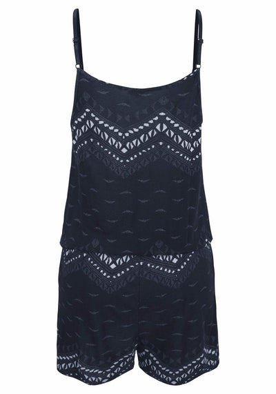 Jumpsuit Elástico con Estampado de Olas y Cintura Ajustable - Image 8