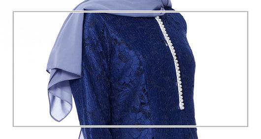 Vestido Musulmán de Encaje para Mujer - Fresco y Elegante para Verano - Image 11
