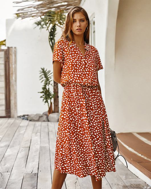 Vestido Corto de Verano para Mujer con Lunares y Manga Corta - Image 21