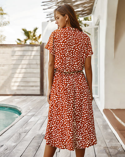 Vestido Corto de Verano para Mujer con Lunares y Manga Corta - Image 24
