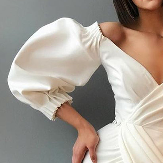 Vestido de Noche con Mangas Abullonadas - Image 22