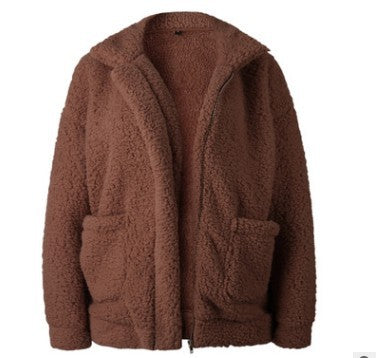 Abrigo Casual Mujer Otoño Invierno Lana Peluda Suelto Europeo - Image 16
