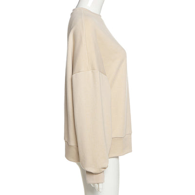 Sudadera Suelta con Cuello Redondo y Bordado en Mangas Largas - Image 10